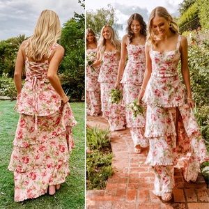 Show Me Your Mumu Lady Corset Dress in Garden Romantic Pink XXL Plus